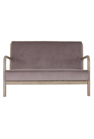 2 vietų sofa DKD Home Decor Rožinė Linas Kaučiukmedžio mediena Tradicinis (122 x 85 x 74 cm)