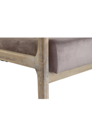 2 vietų sofa DKD Home Decor Rožinė Linas Kaučiukmedžio mediena Tradicinis (122 x 85 x 74 cm)