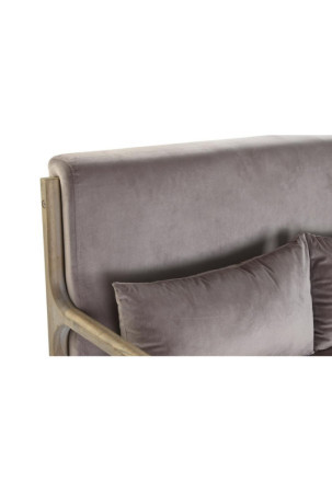 2 vietų sofa DKD Home Decor Rožinė Linas Kaučiukmedžio mediena Tradicinis (122 x 85 x 74 cm)