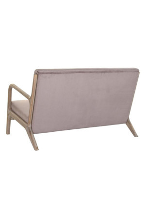 2 vietų sofa DKD Home Decor Rožinė Linas Kaučiukmedžio mediena Tradicinis (122 x 85 x 74 cm)