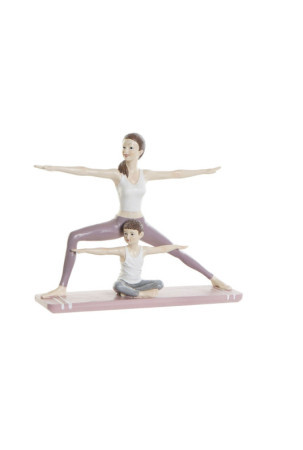 Dekoratyvinė figūrėlė DKD Home Decor 24 x 6,5 x 19,5 cm Scandi Rožinė Yoga