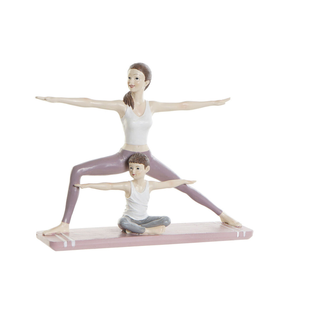 Dekoratyvinė figūrėlė DKD Home Decor 24 x 6,5 x 19,5 cm Scandi Rožinė Yoga