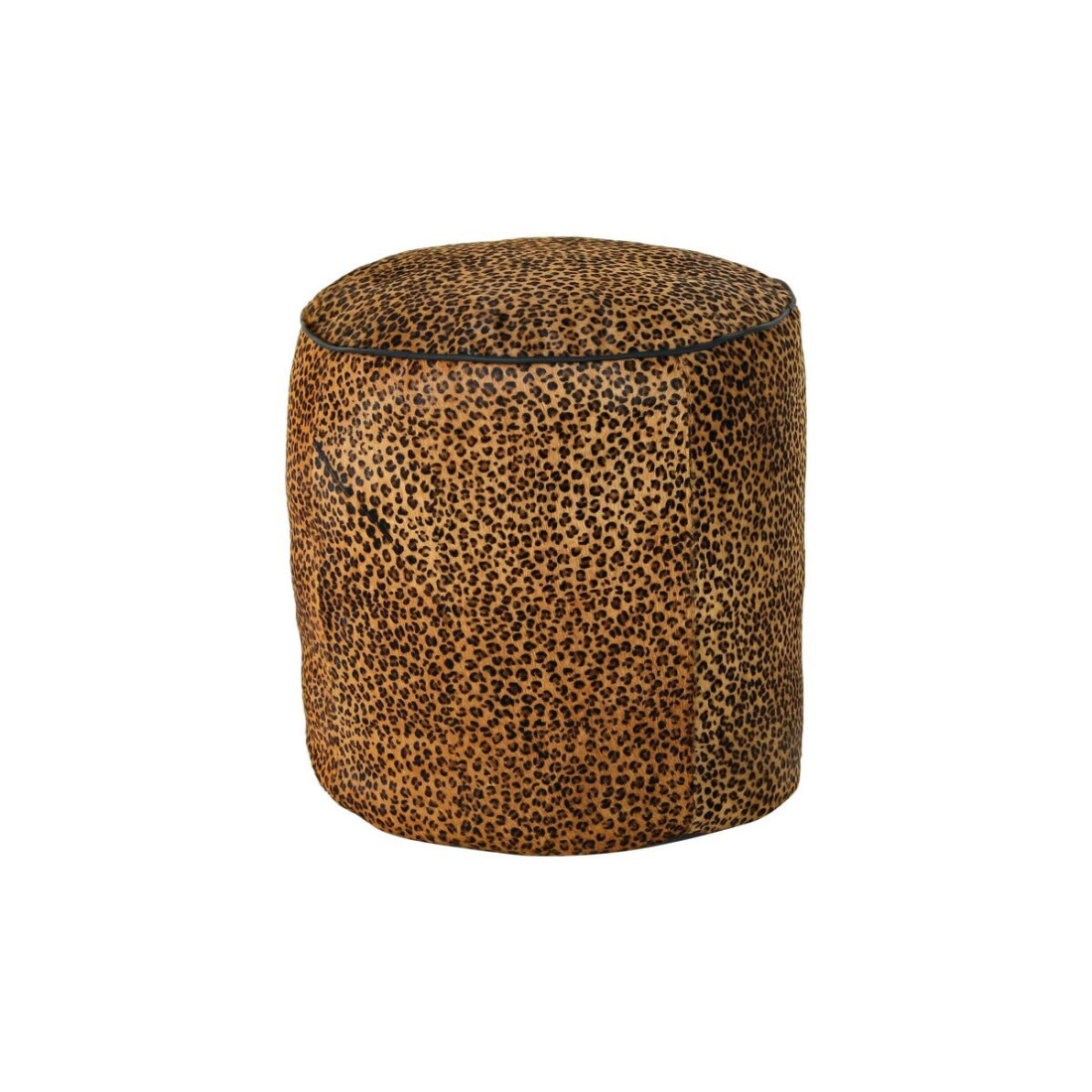 Atrama pėdoms DKD Home Decor 46 x 46 x 50 cm Juoda Ruda Leopardas