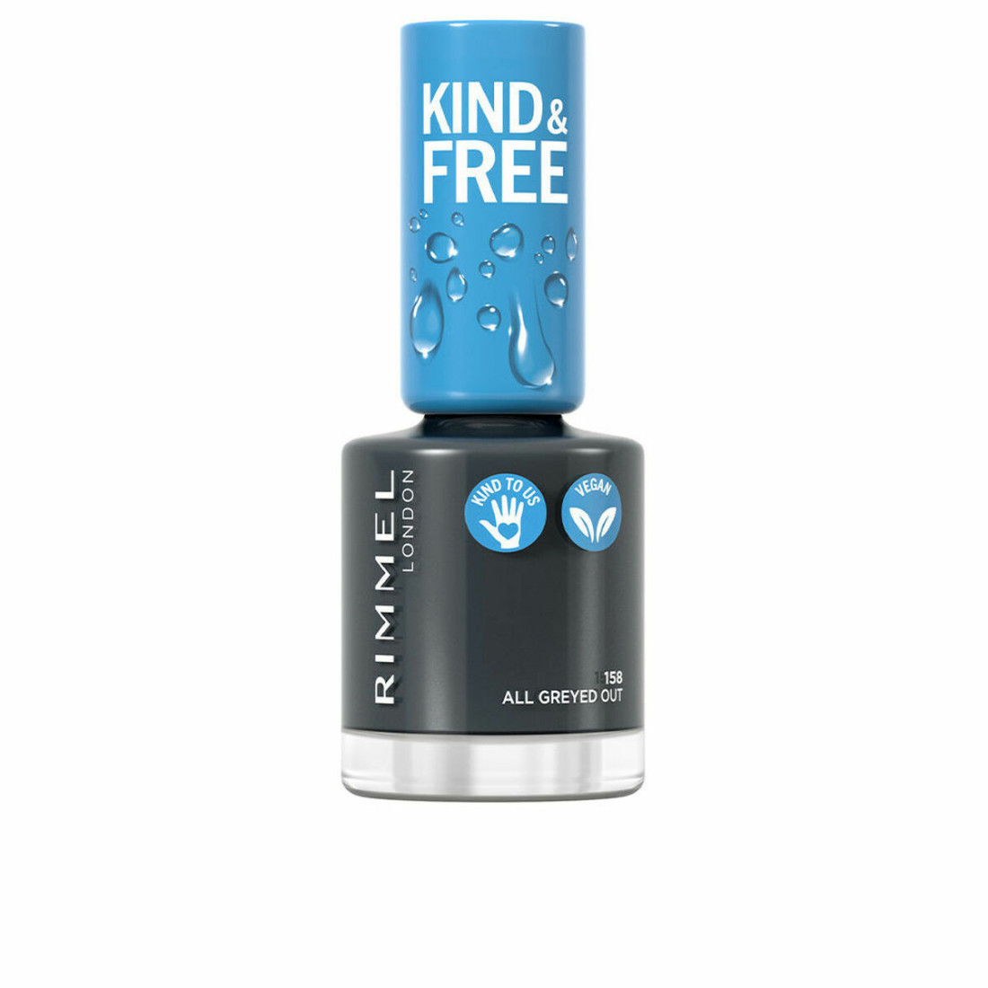 nagų lakas Rimmel London Kind & Free 158-all greyed out (8 ml)