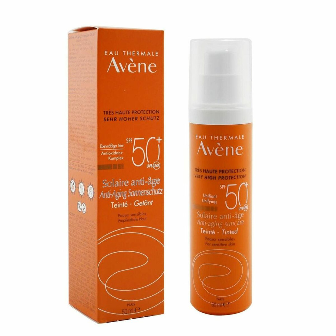 Apsauga nuo saulės su spalva Avene Tinted Nuo senėjimo (50 ml)