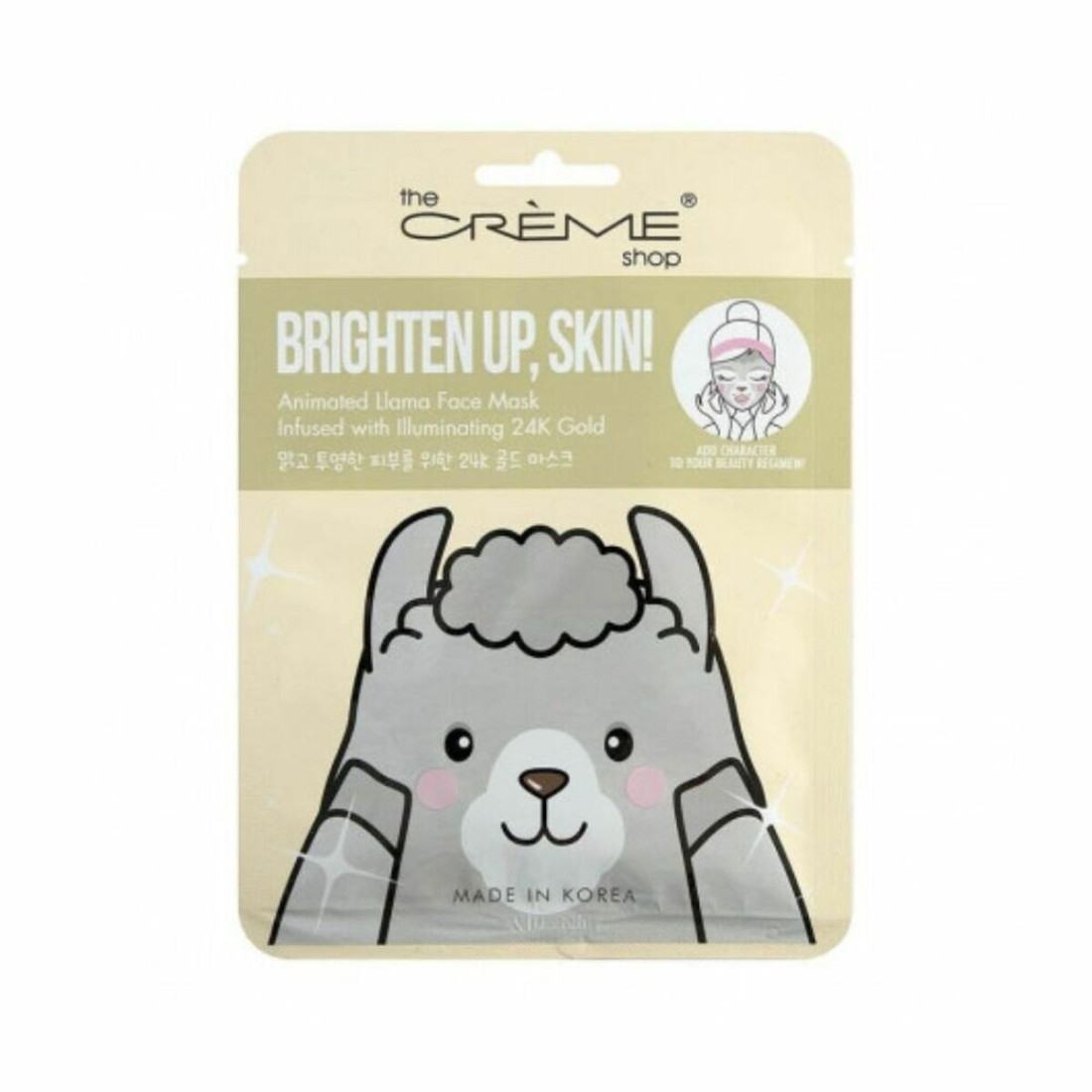 Veido kaukė The Crème Shop Brighten Up, Skin! Llama (25 g)