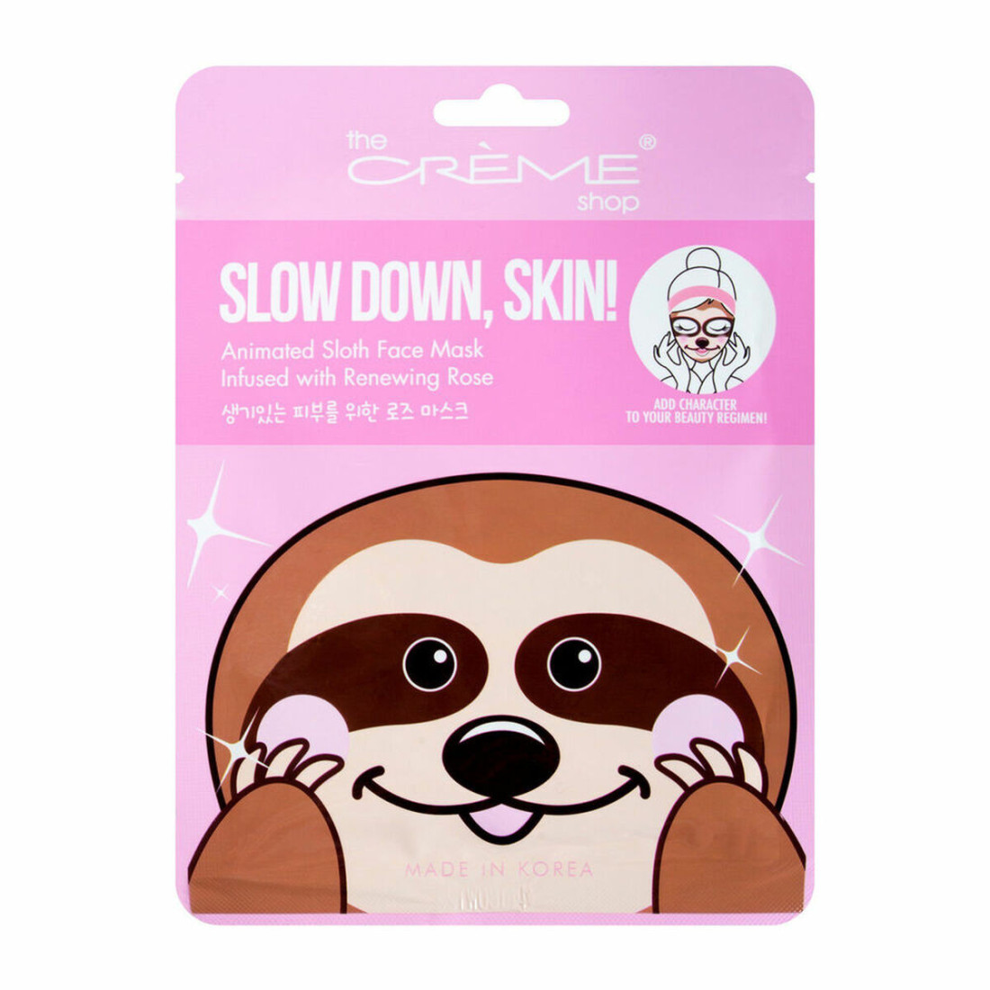 Veido kaukė The Crème Shop Slow Dawn, Skin! Sloth (25 g)