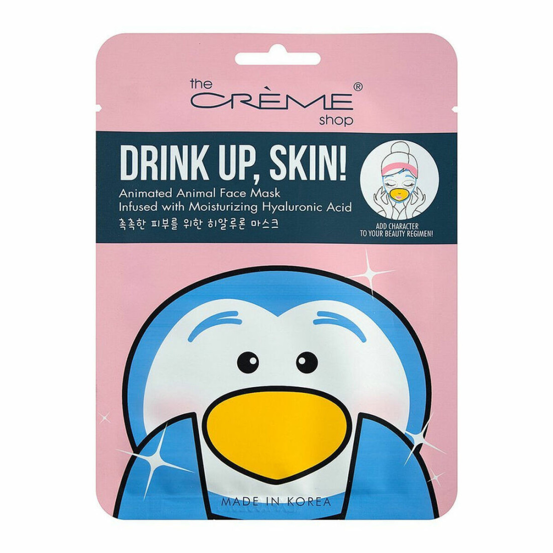 Veido kaukė The Crème Shop Drink Up, Skin! Penguin (25 g)