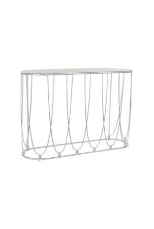 Konsolė DKD Home Decor Sidabras Metalinis Balta Marmurą 115 x 35 x 78 cm