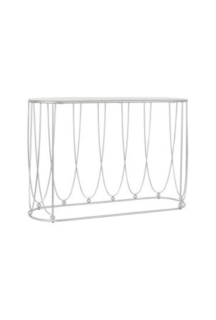 Konsolė DKD Home Decor Sidabras Metalinis Balta Marmurą 115 x 35 x 78 cm