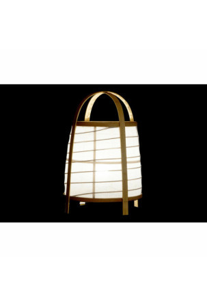 Stalinė lempa DKD Home Decor Balta Natūralus Bambukas 40 W 220 V 32 x 32 x 45,5 cm