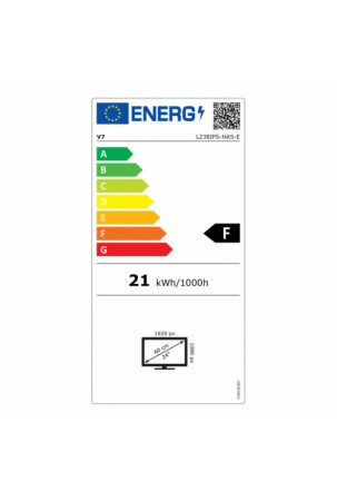 Monitorius V7 L238IPS-HAS-E 23,8" LED IPS 60 Hz 50-60 Hz 23.8"