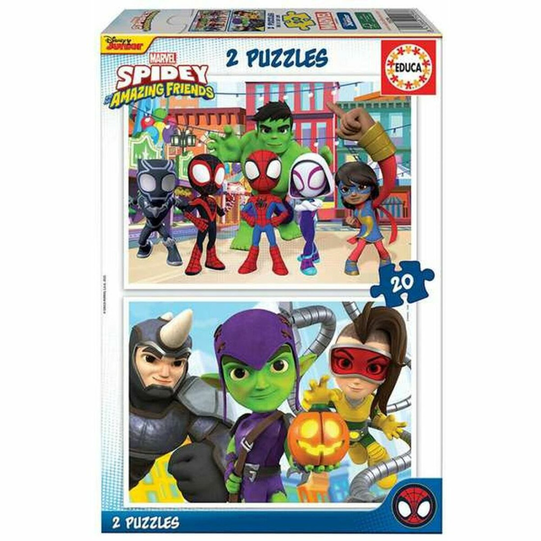 Dėlionė Educa Spidey & His Amazing Friends (2 x 20 pcs)