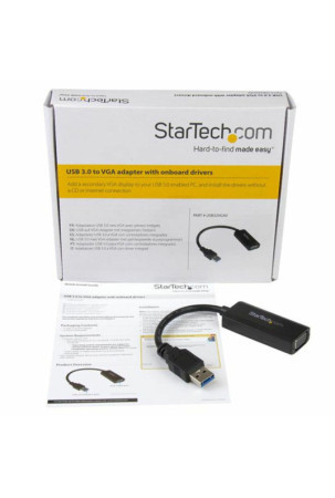 USB 3.0 – VGA adapteris Startech USB32VGAV Juoda