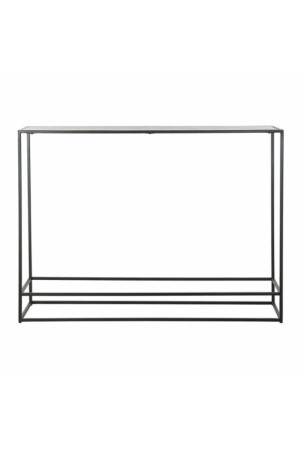 Konsolė DKD Home Decor 110 x 25 x 84 cm Juoda Auksinis Aliuminis Plastmasinis