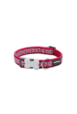 Šuns antkaklis Red Dingo Union Jack 20-32 cm Raudona