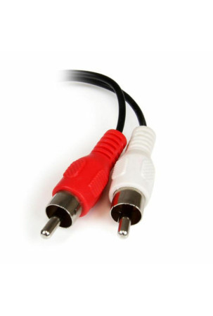 Audio Jack (3,5 mm) - 2 RCA kabelis Startech MUFMRCA    Juoda 0,15 m