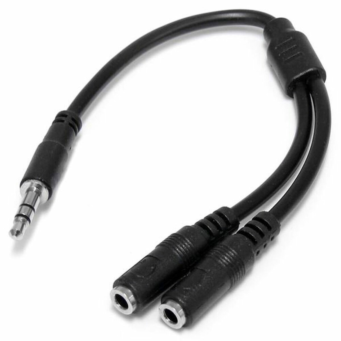 Adaptor Audio Jack Startech MUY1MFFS    Juoda 0,2 m