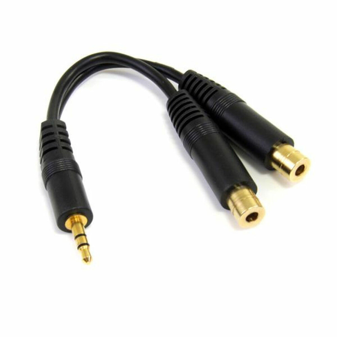 Audio Jack (3,5 mm) kabelis – skirstytuvas Startech MUY1MFF    Juoda 0,15 m