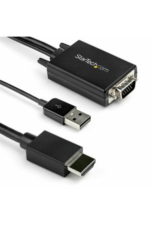 HDMI - VGA adapteris Startech VGA2HDMM2M    (2 m) Juoda