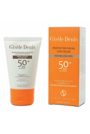 Apsauga nuo saulės su spalva Gisèle Denis SPF 50+ Medium Dark (40 ml)