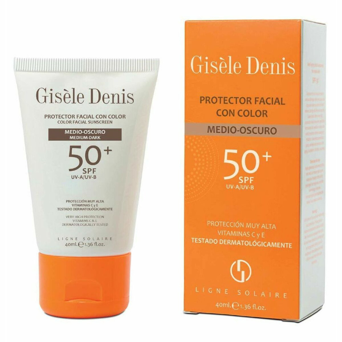 Apsauga nuo saulės su spalva Gisèle Denis SPF 50+ Medium Dark (40 ml)