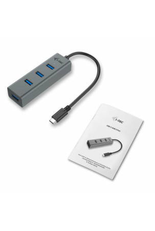 USB šakotuvas i-Tec C31HUBMETAL403 USB x 4 Pilka