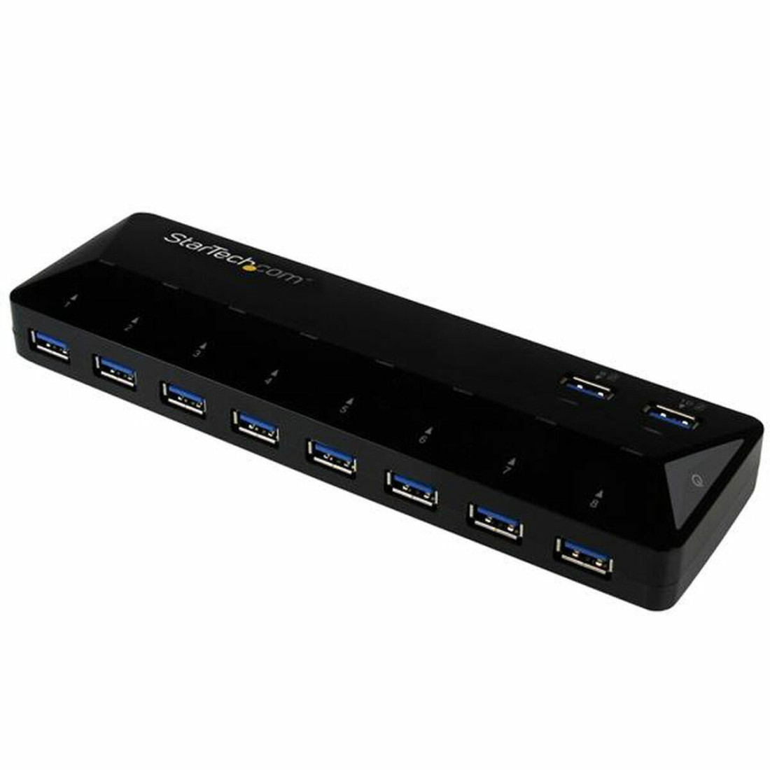 USB šakotuvas Startech ST103008U2C USB 3.0 x 10 Juoda