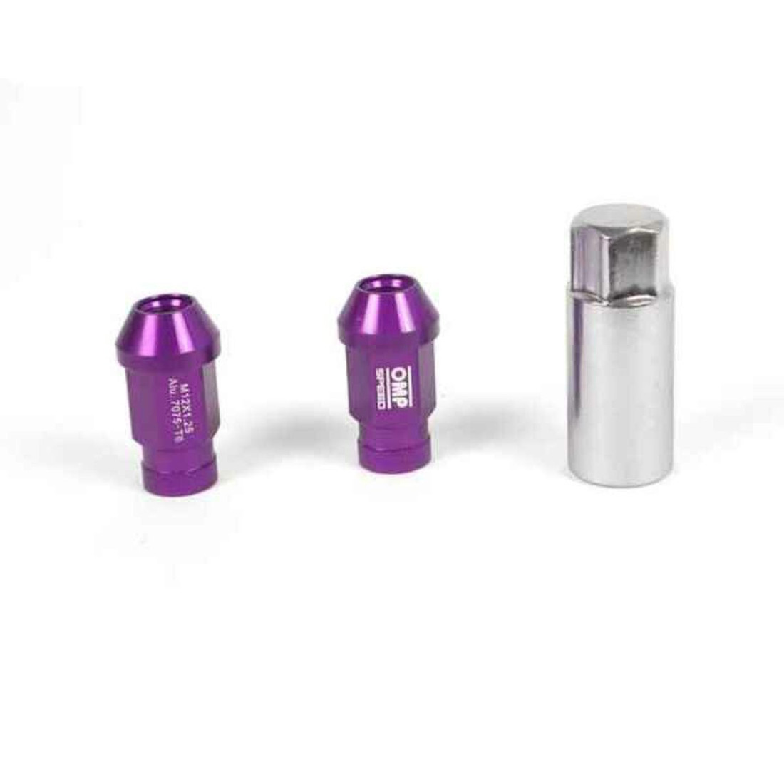 Set Riešutai OMP 7075 40 mm M14 x 1,50 20 uds Violetinė