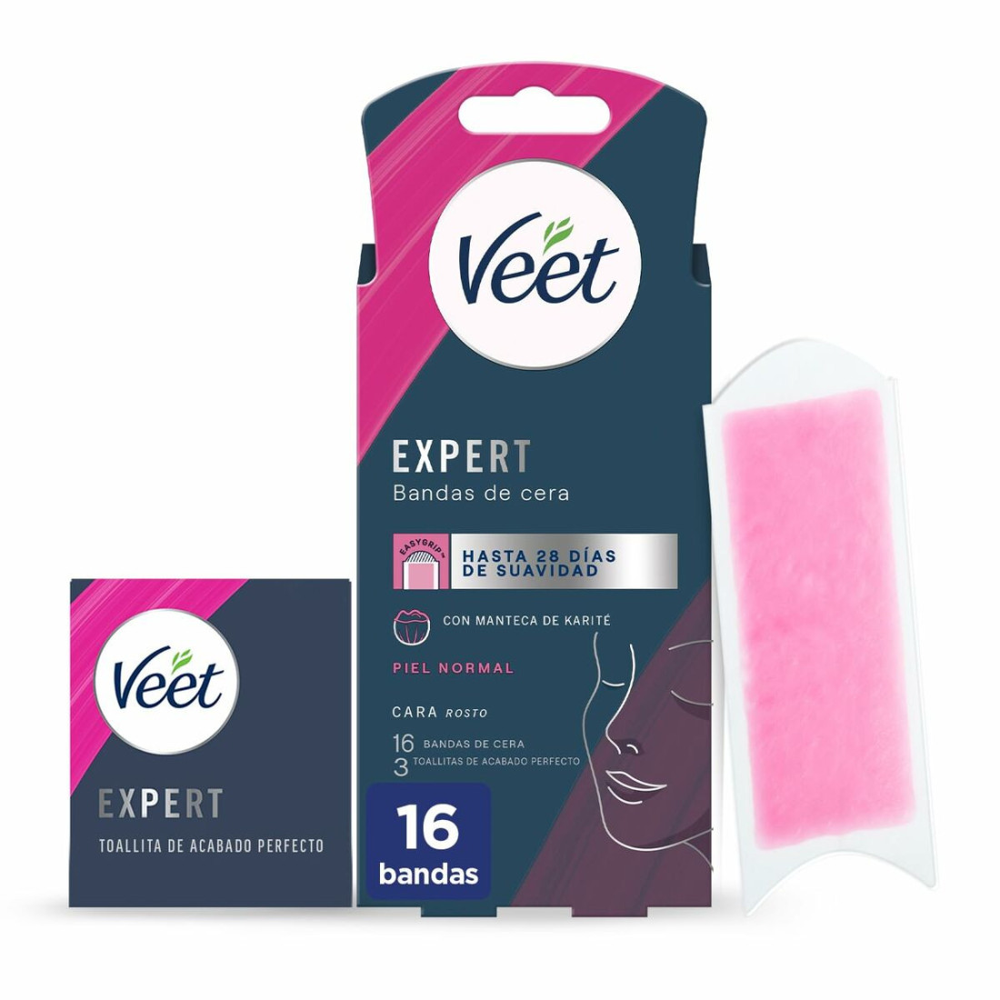 Depiliacinės juostelės veidui Veet Expert (16 vnt.)