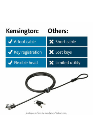Saugumo kabelis Kensington K64440WW 1,83 m
