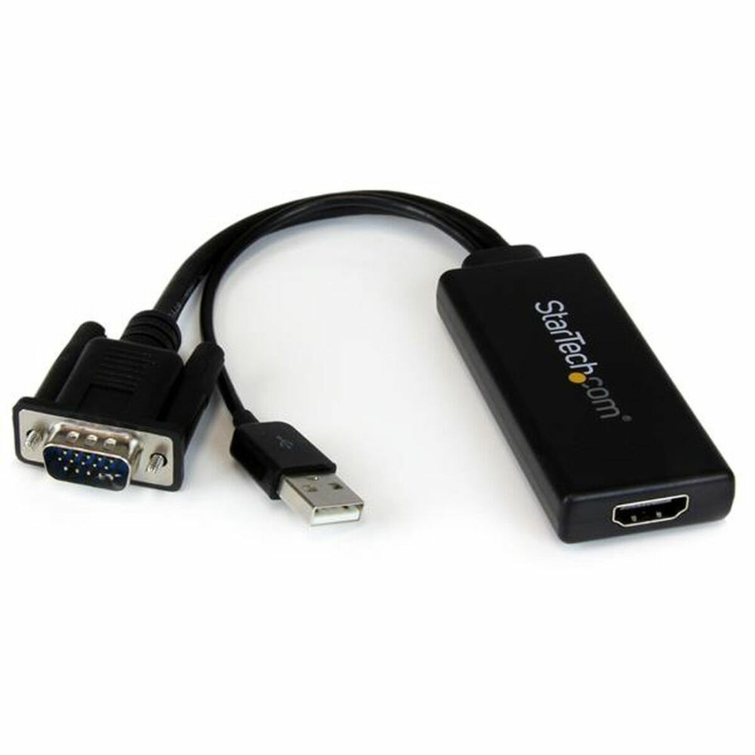 HDMI - VGA adapteris Startech VGA2HDU    Juoda