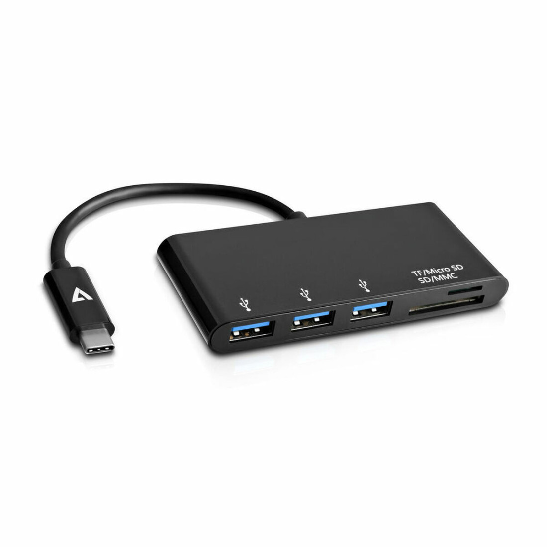 USB šakotuvas V7 V7UC3U-HUB-BLK-1E