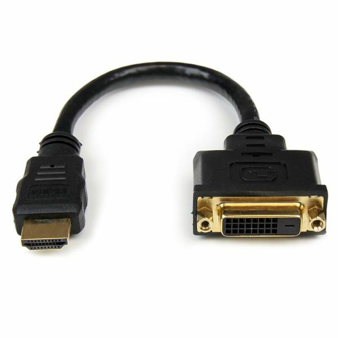 HDMI adapteris Startech HDDVIMF8IN    Juoda