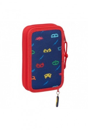 Mokyklinis dėklas PJ Masks Ready Tamsiai mėlyna 12.5 x 19.5 x 4 cm 28 Dalys