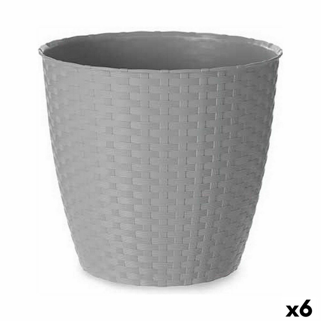 Stiklainis Stefanplast Pilka Plastmasinis 24 x 22,3 x 24 cm (6 vnt.)