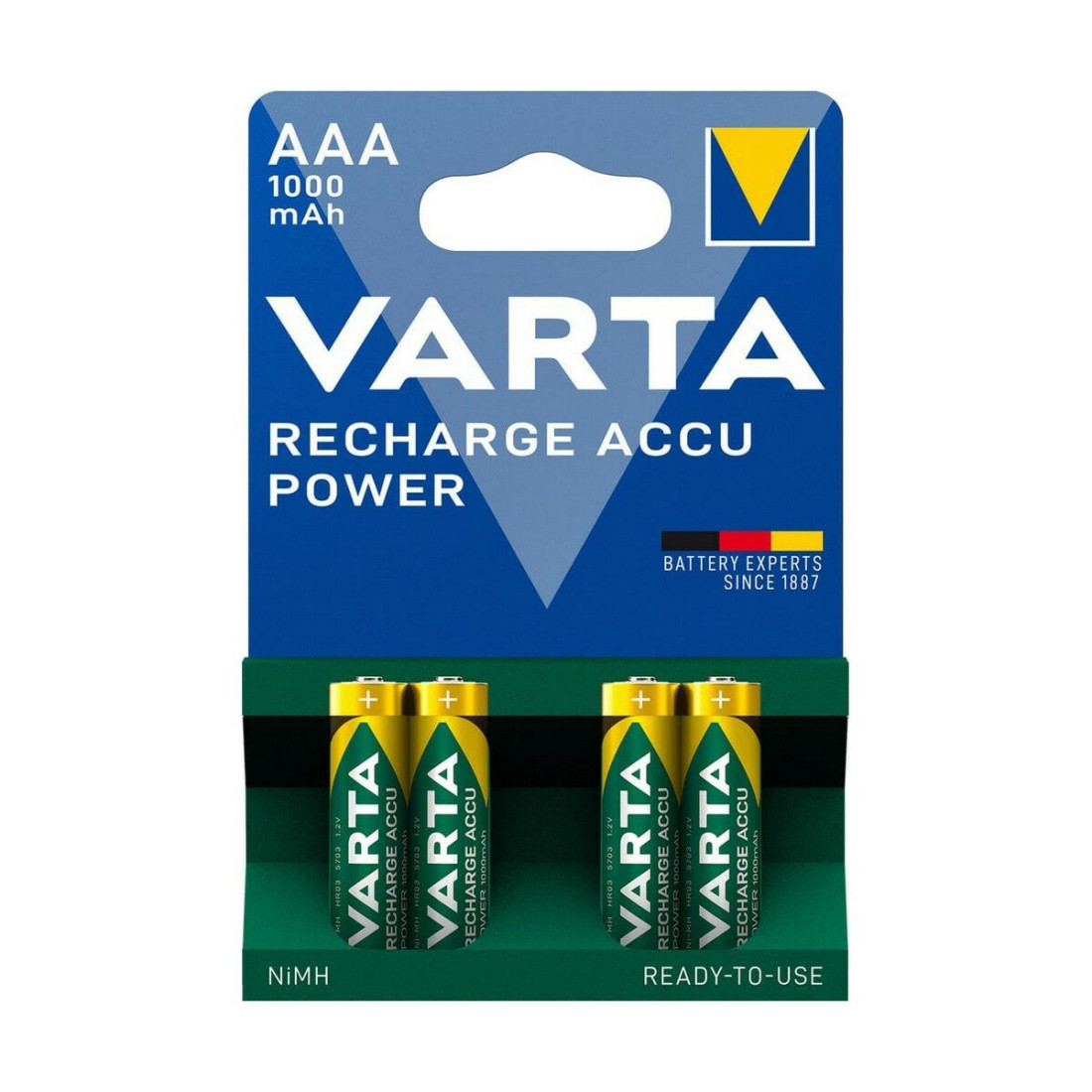 Įkraunamos baterijos Varta -5703B/4 1000 mAh 1,2 V AAA