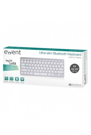 Bluetooth klaviatūra Ewent EW3161 Balta Sidabras