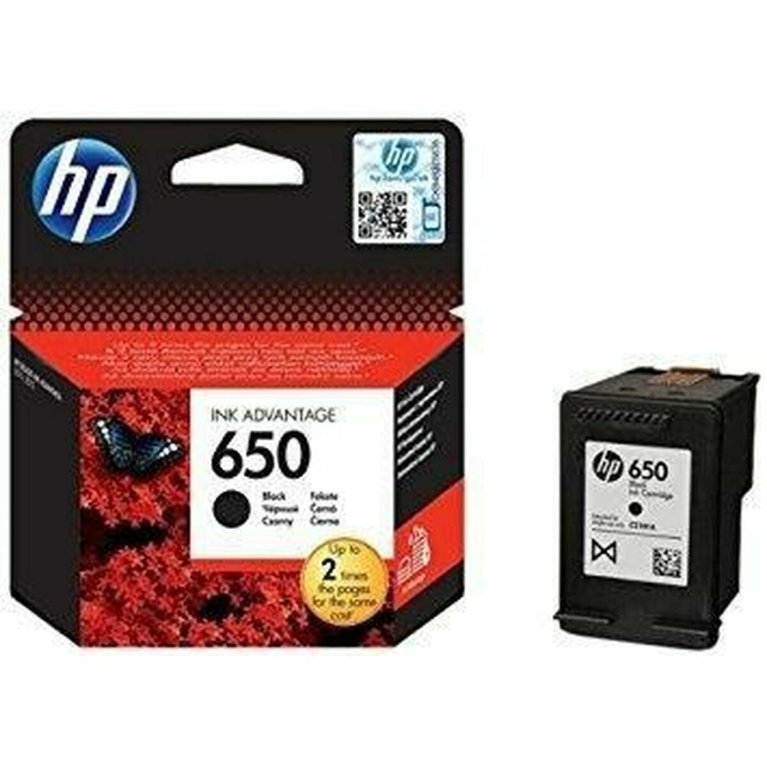 Originali rašalo kasetė HP 650 Juoda