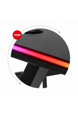 Rašomasis stalas Gaming Huzaro HZ-Hero 5.0 RGB Juoda Plienas Anglies pluoštas 116 x 69,5 x 59 cm