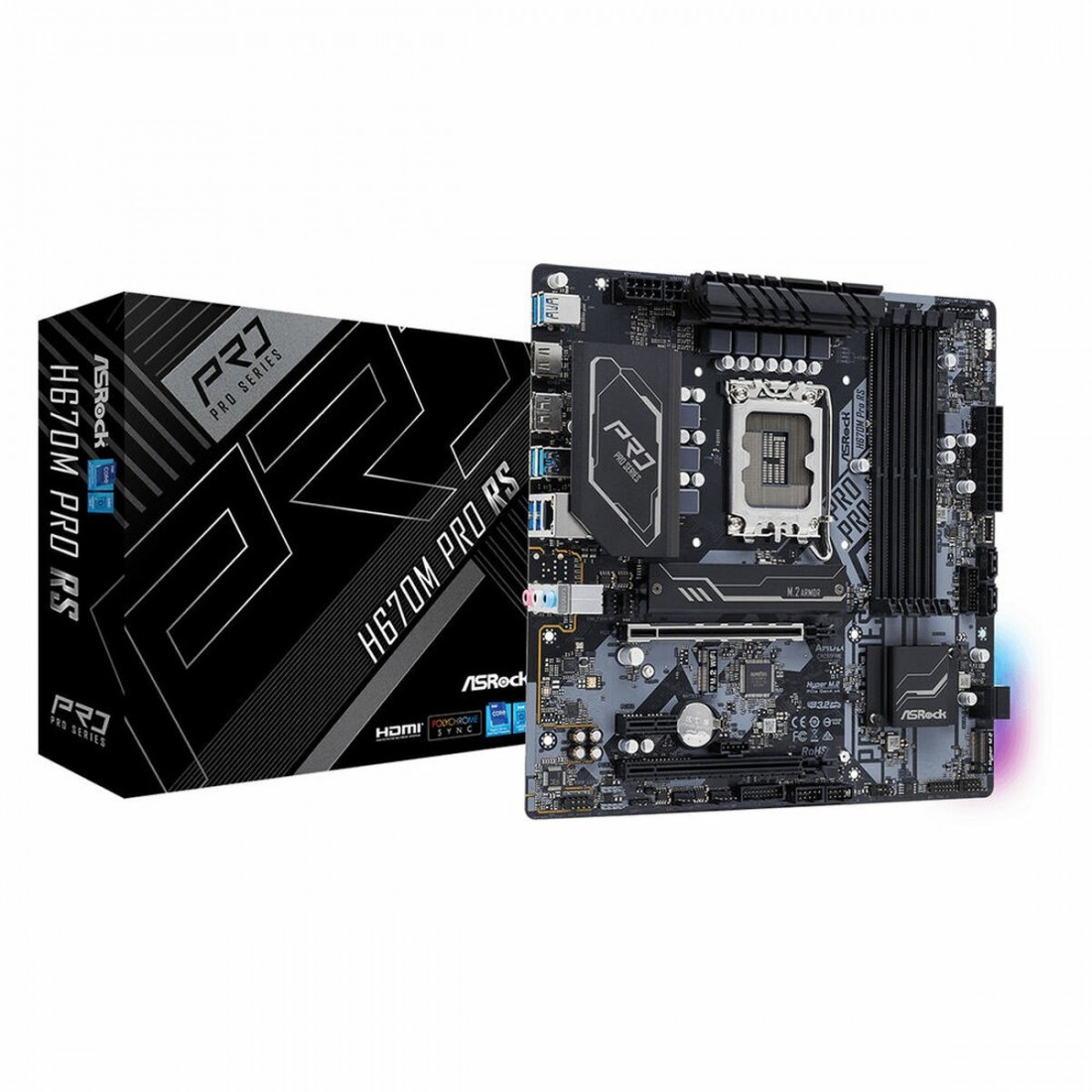 Pagrindinė plokštė ASRock H670M PRO RS LGA 1700