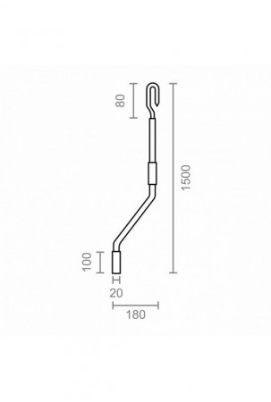 Tento rankena Micel TLD06 Balta 150 cm