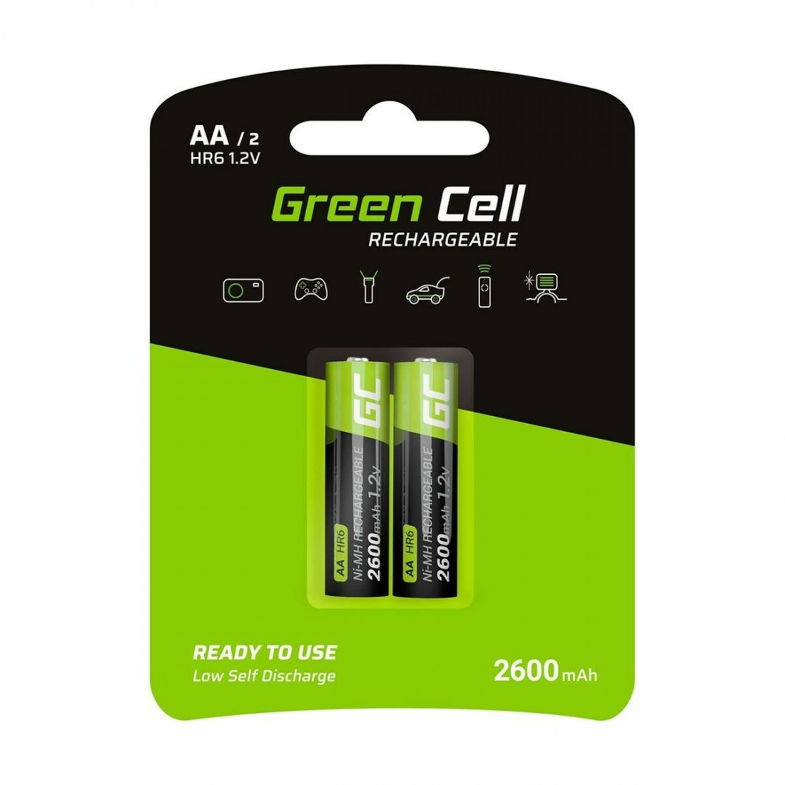 Įkraunama baterija Green Cell GR05 2600 mAh 1,2 V AA