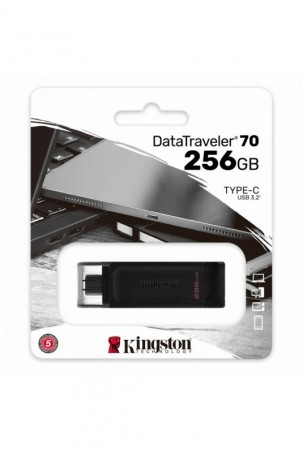 USB atmintukas Kingston DT70/256GB Juoda 256 GB