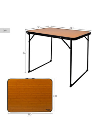 Sulankstomas stalas Aktive Stovyklavimas Bambukas 80 x 67 x 60 cm