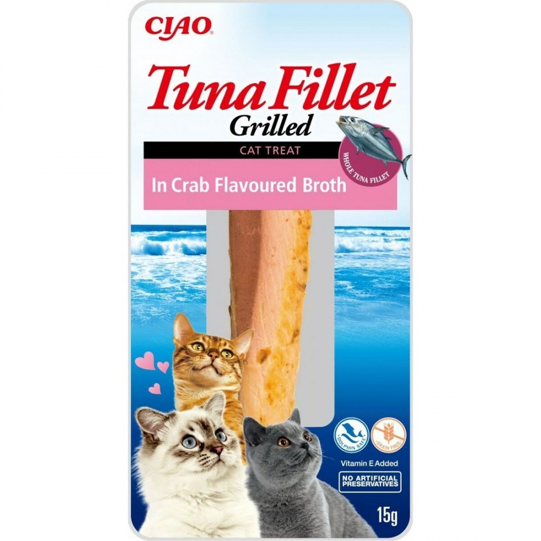 Snack for Cats Inaba Flavoured broth 15 g Krabas Tunas