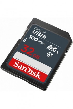 SD atminties kortelė SanDisk Ultra SDHC Mem Card 100MB/s Mėlyna Juoda 32 GB