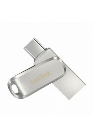 USB atmintukas SanDisk Ultra Dual Drive Luxe Sidabras Plienas 256 GB