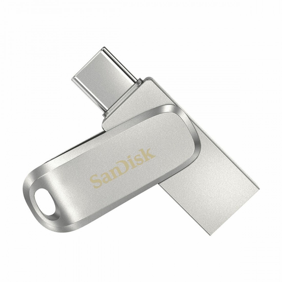 USB atmintukas SanDisk Ultra Dual Drive Luxe Sidabras Plienas 256 GB