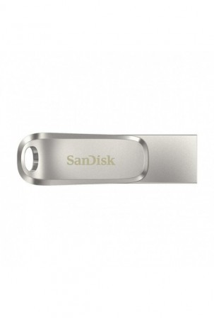 USB atmintukas SanDisk Ultra Dual Drive Luxe Sidabras Plienas 256 GB